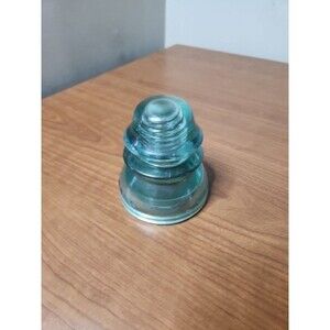 Vintage Whithall Tatum #1 ~ 4" Glass Insulator 10 ~ Aqua Blue In Color